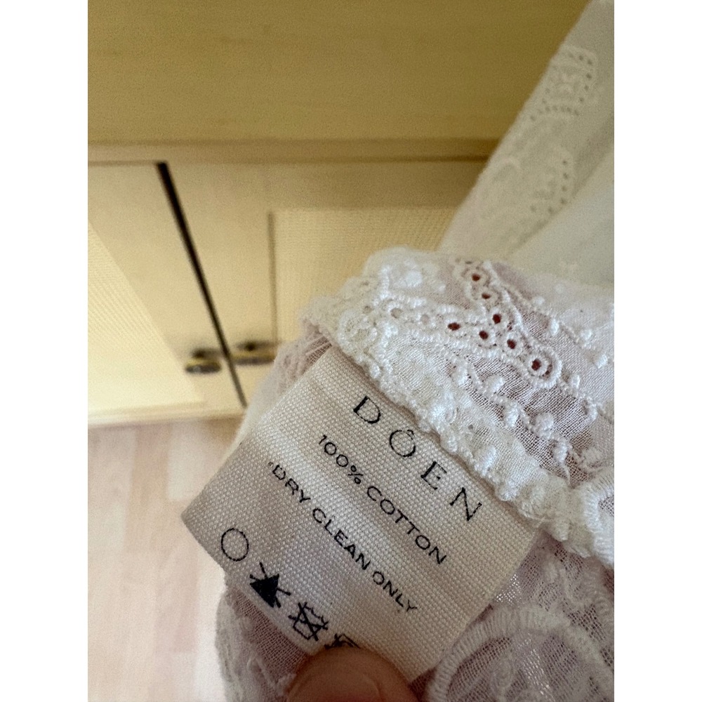 DOEN Colline Dress White Embroidered Maxi Cottagecore Size Small - Picture 5 of 9